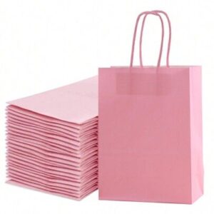 shein@v1@151 Sac Papier Lilas Premium à Poignées Torsadées