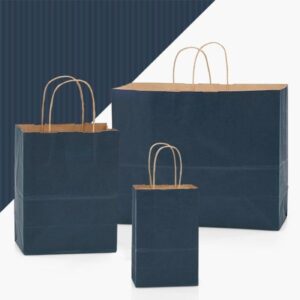 4cf15eee760f21989b4435782bafa588 Sac Papier Bleu Marine Premium à Poignées Torsadées