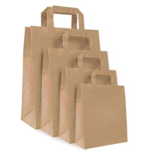 Version 1.0.0 Sac Papier Kraft à Poignées Plats