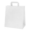 Sac en papier blanc à poignées plates