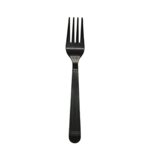 Design sans titre (2) Fourchette jetable Noir