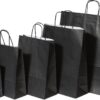 Sac Papier Noir Premium à Poignées Torsadées