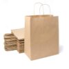 Sac papier Kraft à poignées torsadées